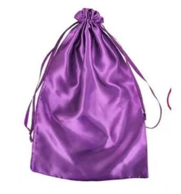 Premium Satin Drawstring Wig & Jewelry Organizer Bags (Set of 5)
