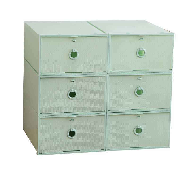 6-Pack Thick Transparent Drawer Shoe Storage Boxes