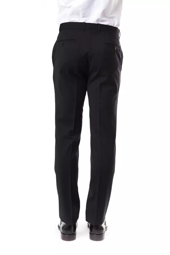Uominitaliani Gray Wool Men's Suit Pants