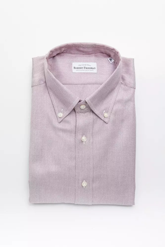 Robert Friedman Red Cotton Men's Shirt