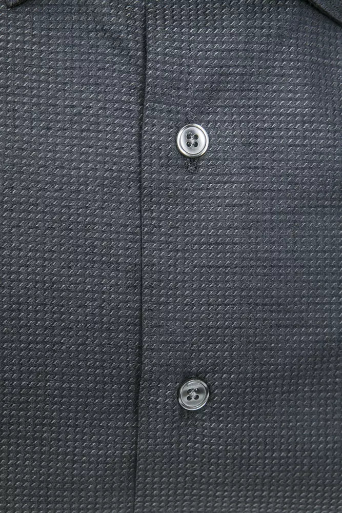 Robert Friedman Black Cotton Men's Shirt