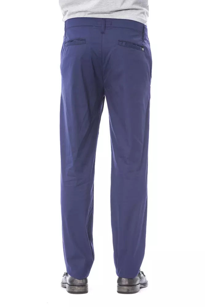 Verri Blue Cotton Men's Chino Pant