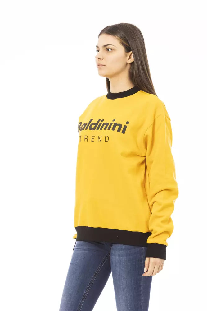 Baldinini Trend Yellow Cotton Women Hoodie