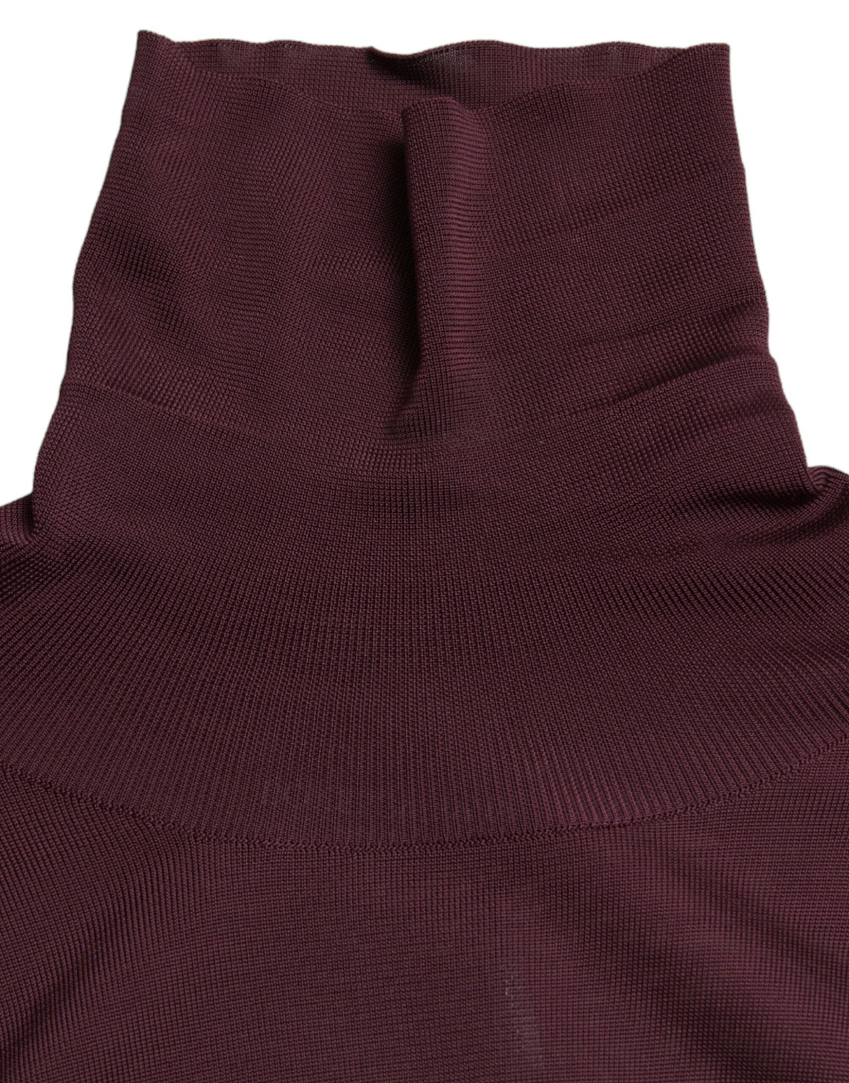 Dolce & Gabbana Maroon Viscose Turtleneck Pullover Sweater