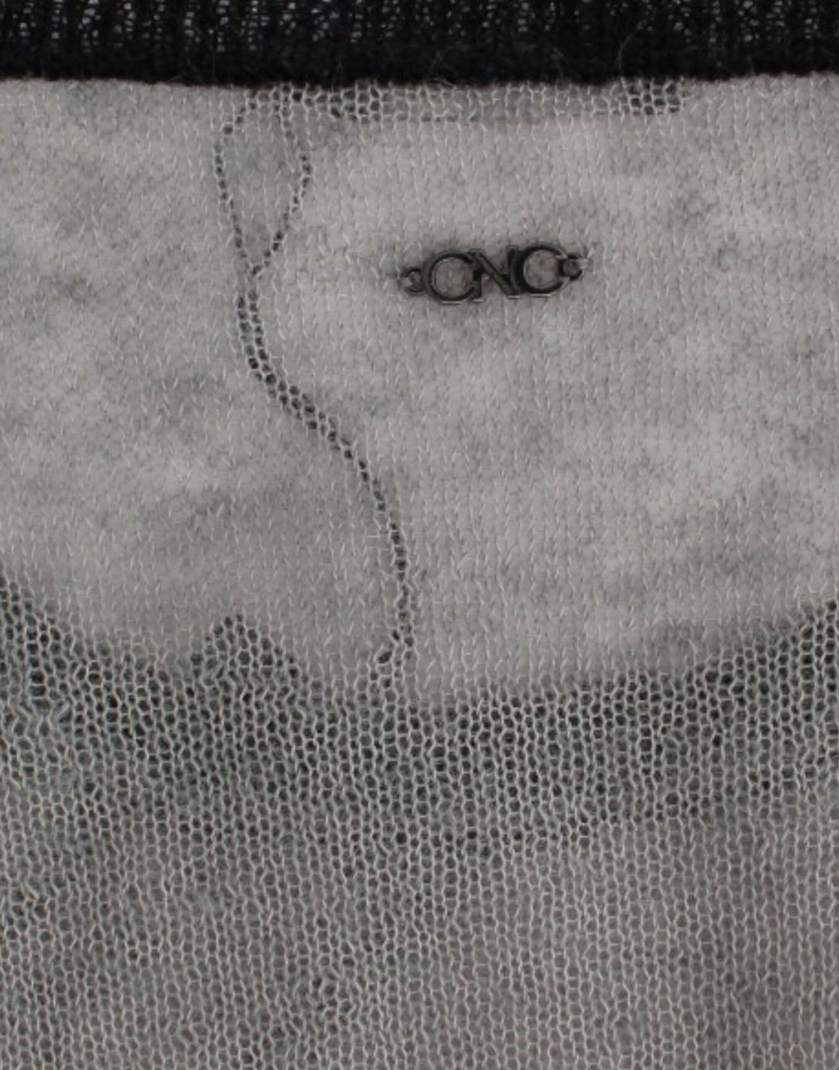 Costume National Gray embellished asymmetric sweater