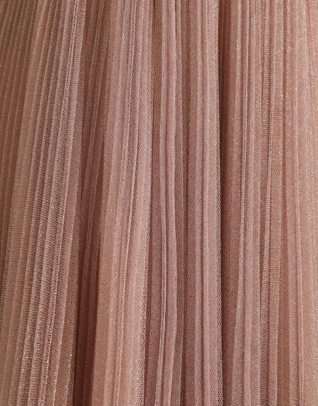 Dolce & Gabbana Pink One Shoulder Pleated Lame Tulle Dress