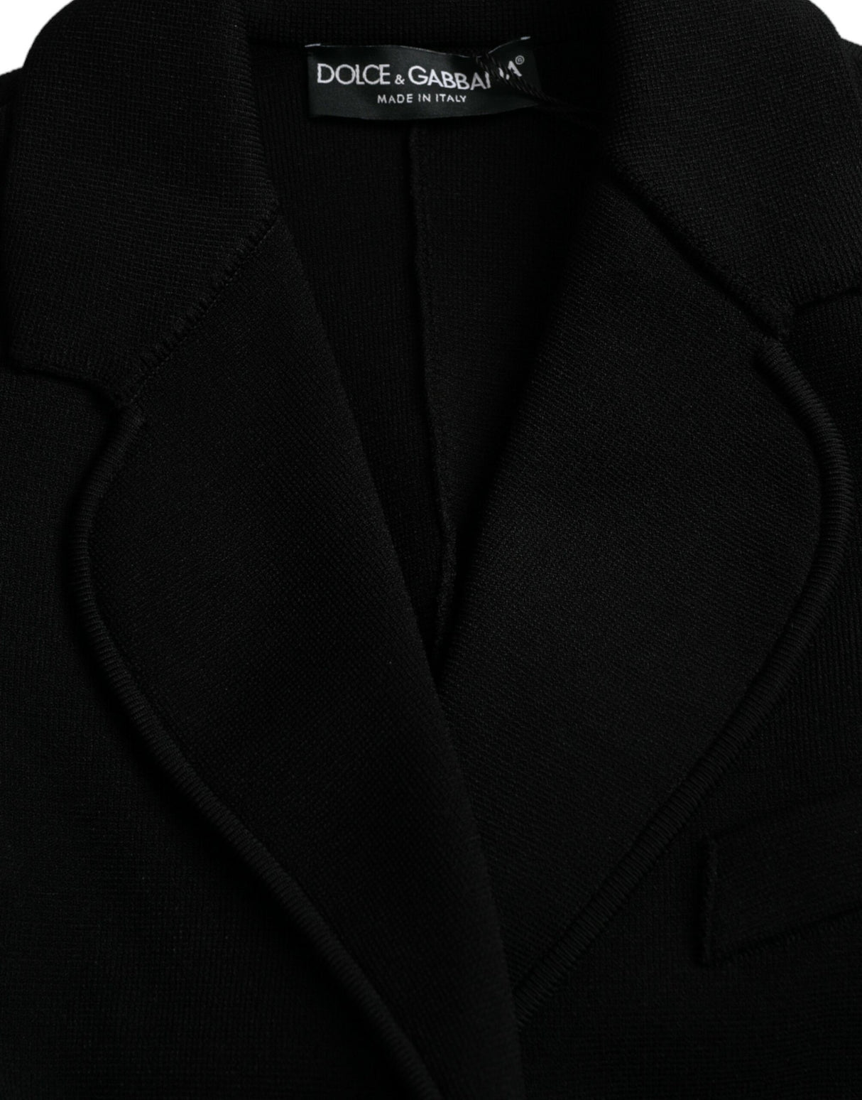 Dolce & Gabbana Black Viscose Single Breasted Blazer Jacket