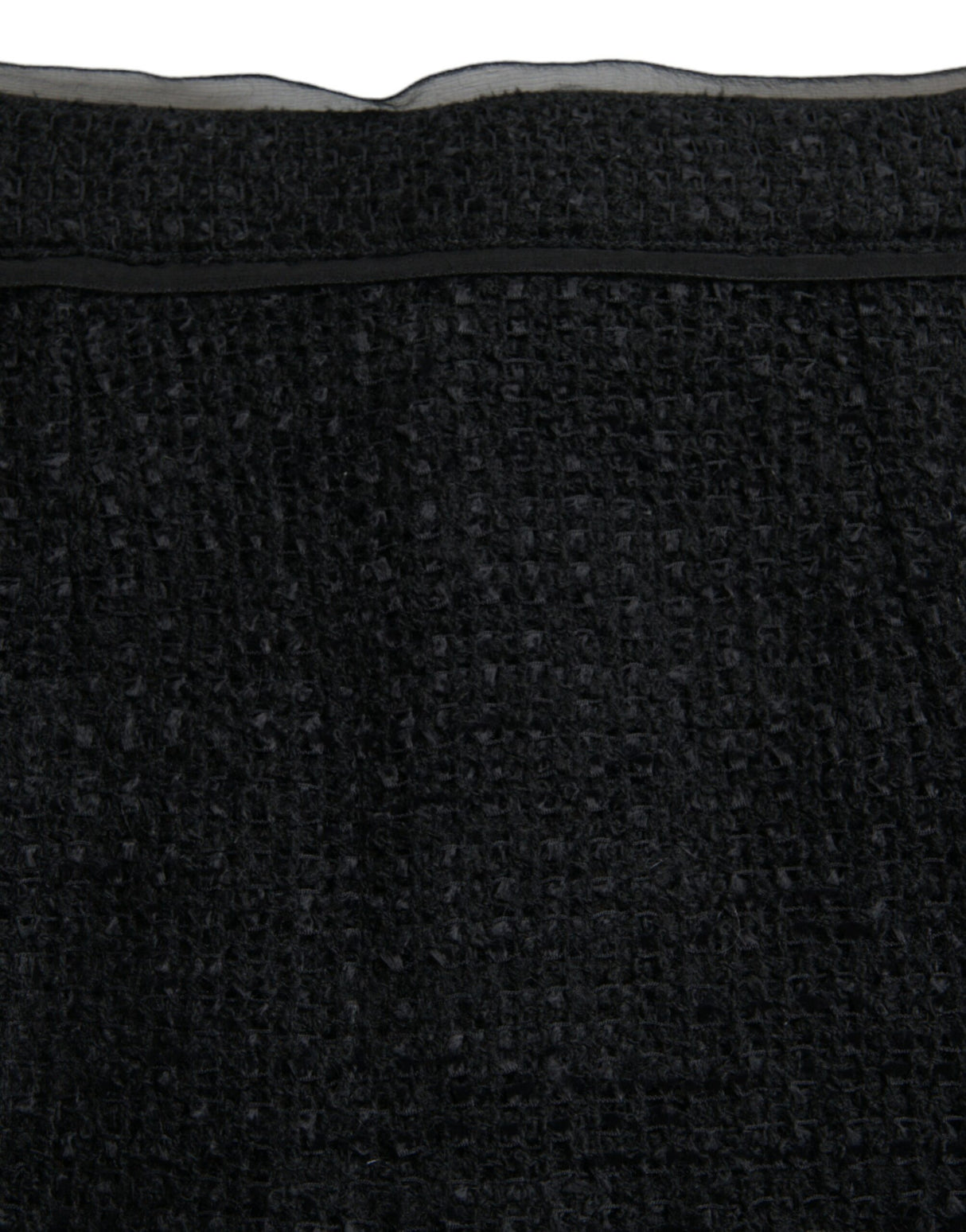 Dolce & Gabbana Black Wool High Waist Pencil Cut Midi Skirt