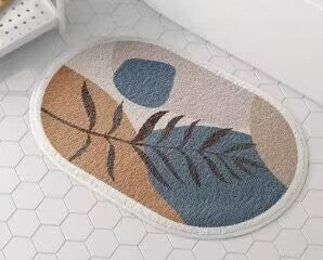 Simple Faux Cashmere Absorbent Bathroom Mat