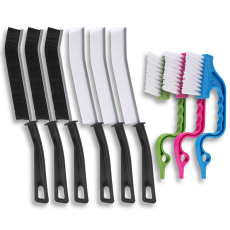 9 Pcs Crevice Cleaning Brush Bathroom Gap Brush Hand-held Groove Gap Cleaning Tools Multifunctional Crevice Gap Cleaning Brush Tool Shutter Door Window Track Kitchen Cleaning Brushes Kit