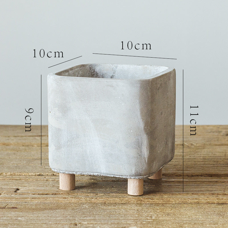 Creative Cement Planter with Legs - Nordic Style