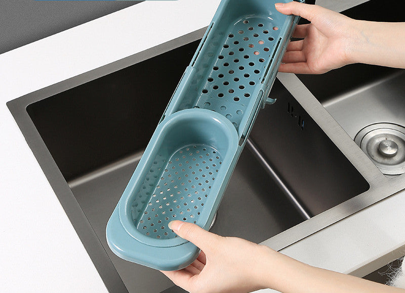 Adjustable Telescopic Sink Rack Organizer for Kitchen