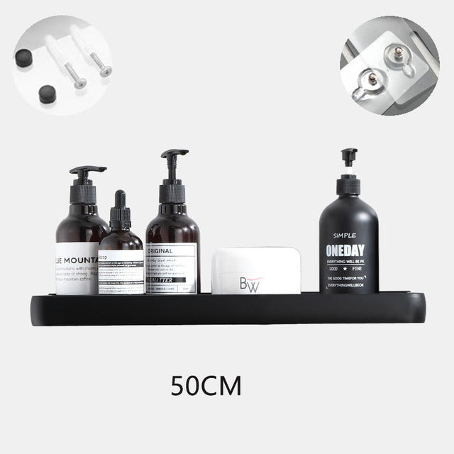 Wall Mounted Bathroom Organizer Shelf and Towel Rack