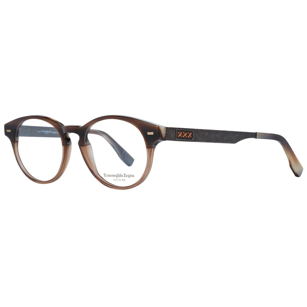 Ermenegildo Zegna Brown Plastic Glasses (Frames)