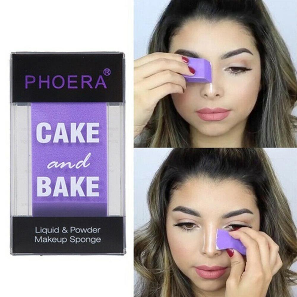 Quad Shape Makeup Sponge - Purple Beauty Tool