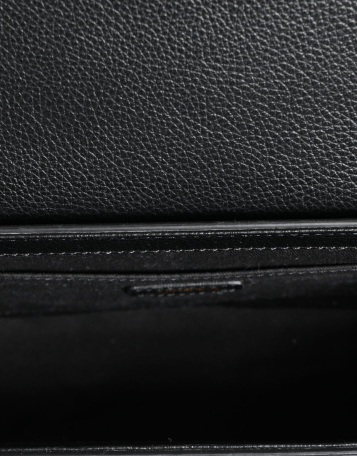 Versace Black Grainy Calf Leather Logo Crossbody Shoulder Bag