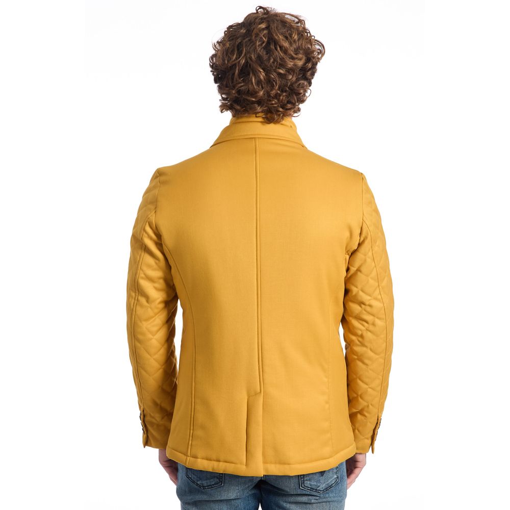 Roberto Pepe Luxury Yellow Wool Men's Jacket