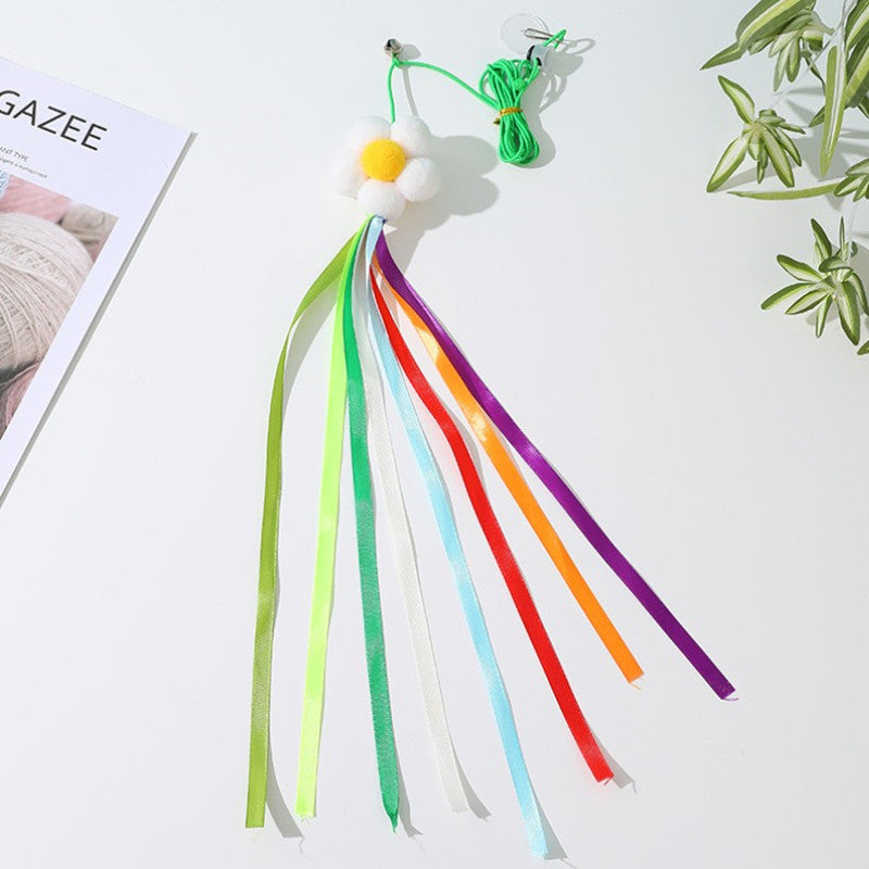 Elastic Plush Cat Toy with Swing and Interactive Rope