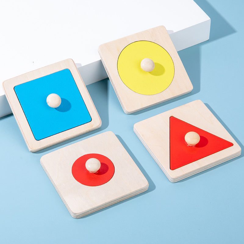 Geometric Shapes Hand-Grip Educational Toy Panel (1pc)