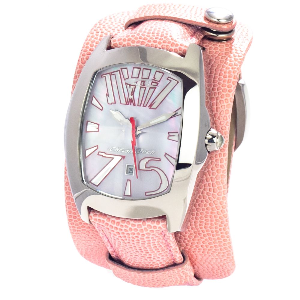 Chronotech Multicolor Leather Dress Watch