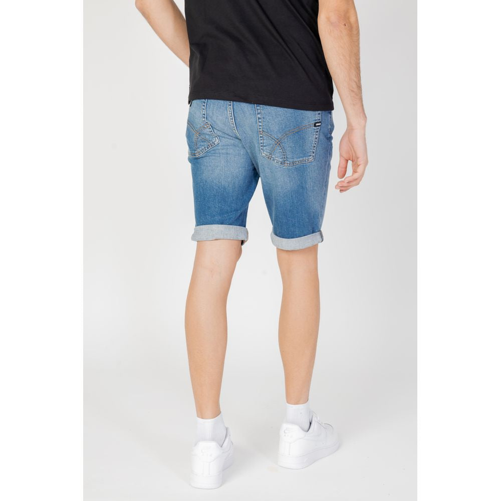 Gas Blue Cotton Bermuda Shorts