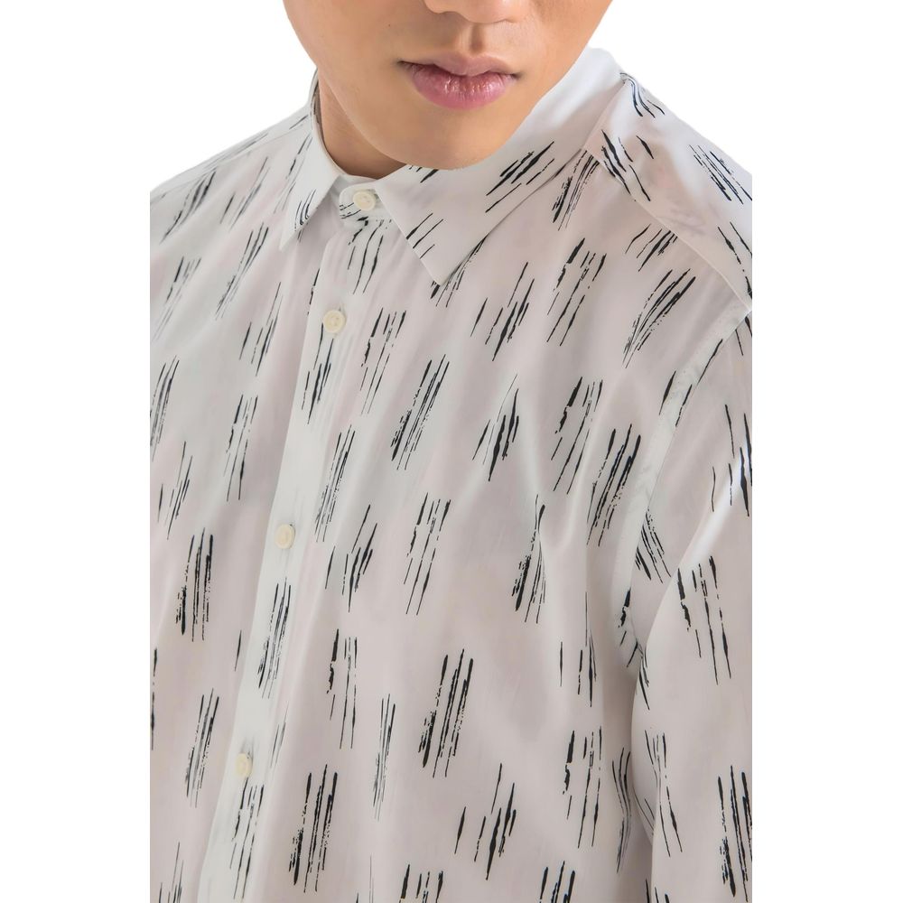 Antony Morato White Viscose Pattern Shirt