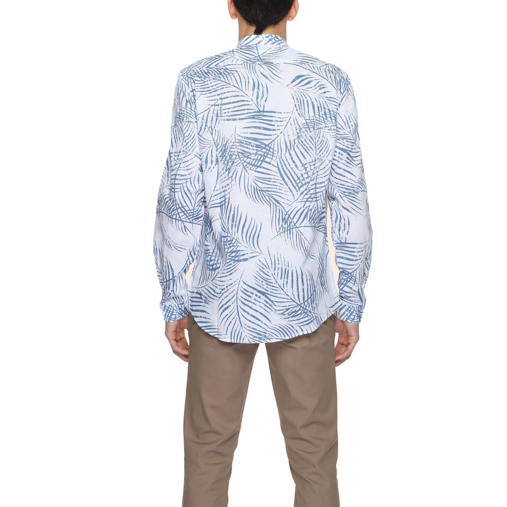Antony Morato Blue Cotton Pattern Shirt