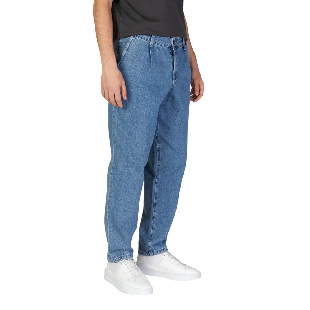 Jack Jones Blue Cotton Relaxed Fit Jeans