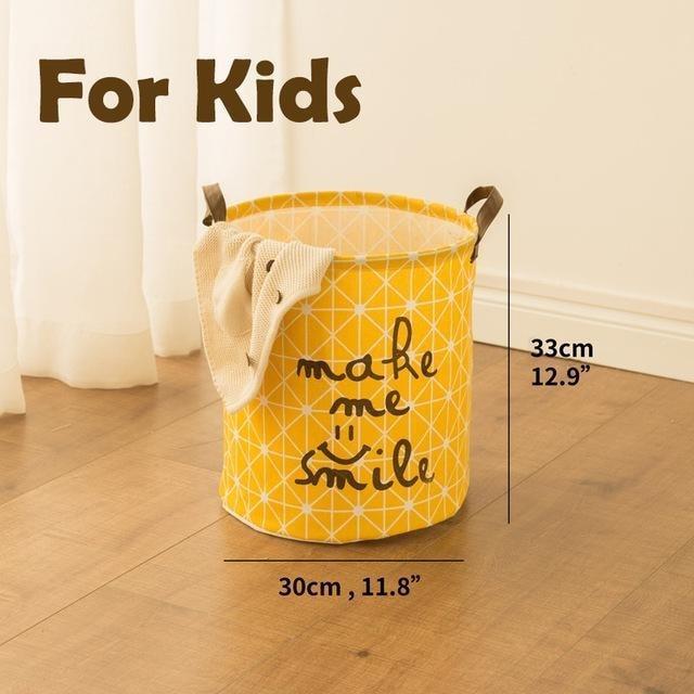 Cotton Linen Storage Basket and Laundry Hamper