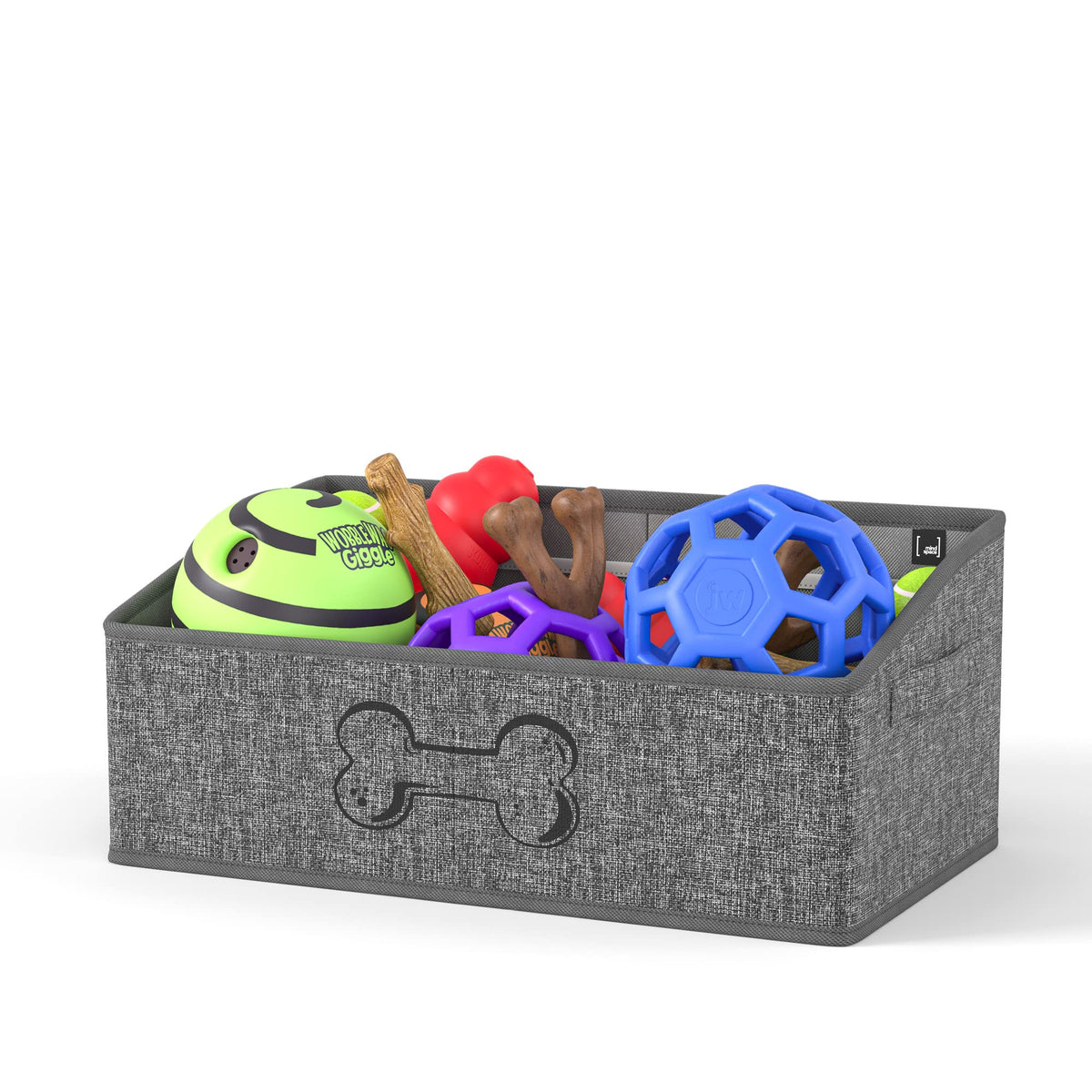 Mindspace Box Organizer - Bin for Storage Basket for Pet - Dog Treat Basket dog toy Chest - Open Storage Box Fabric Storage Bin | Oxford Collection Bone