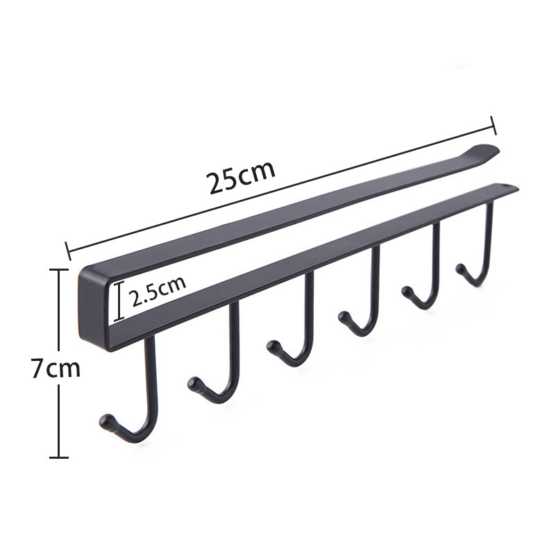 Metal Hooks Storage Shelf for Kitchen and Bathroom Organizer