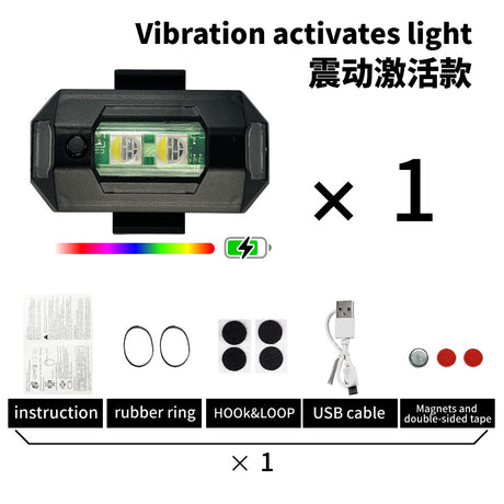 Cross-Border Vehicle Warning Light for Drones and Bikes