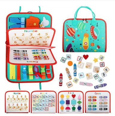 Outer Space Portable Busy Board Educational Toy Set