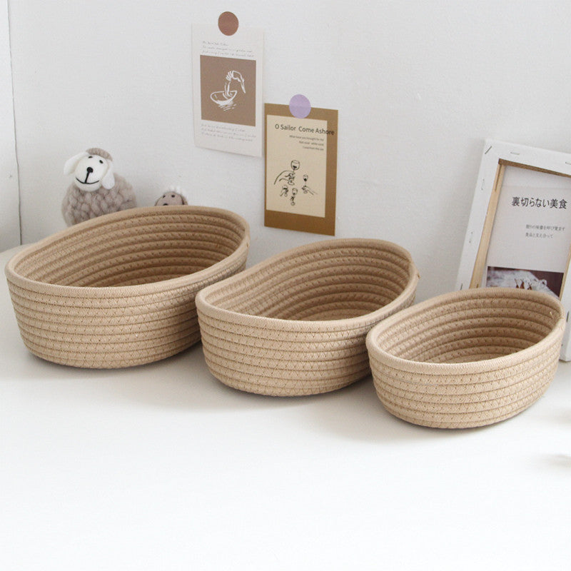 Scandinavian Cotton Rope Storage Basket Organizer