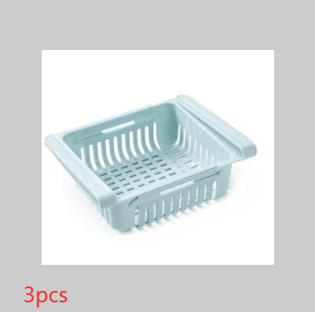 Telescopic Refrigerator Storage Basket for Freshness