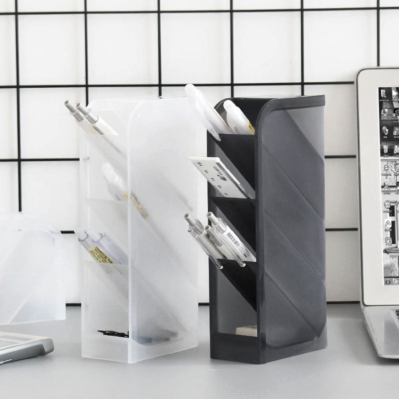 Multi-Functional Desk Organizer with Slanted Pen Holder