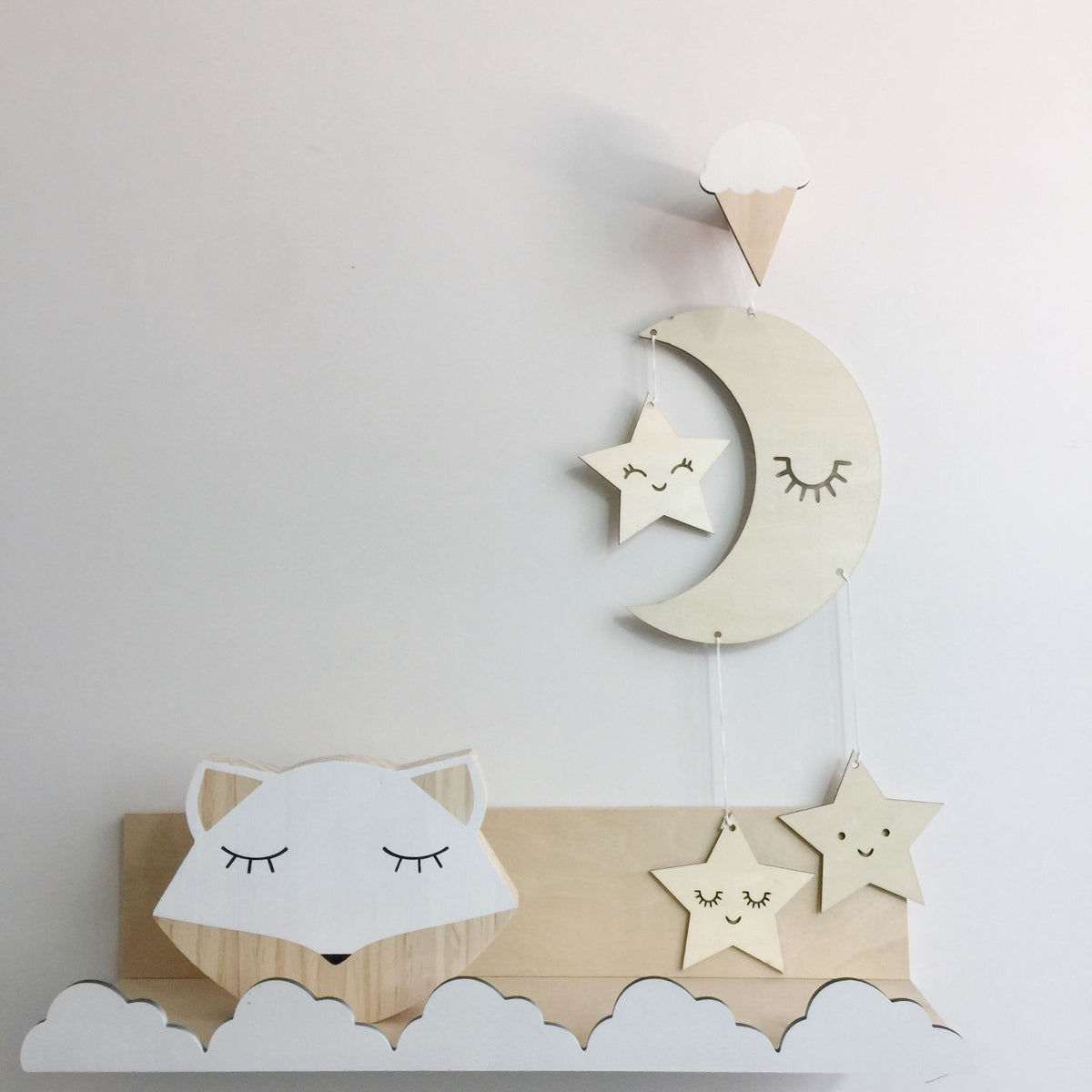 Nordic Home Decor Eyelash Moon Creative Pendant