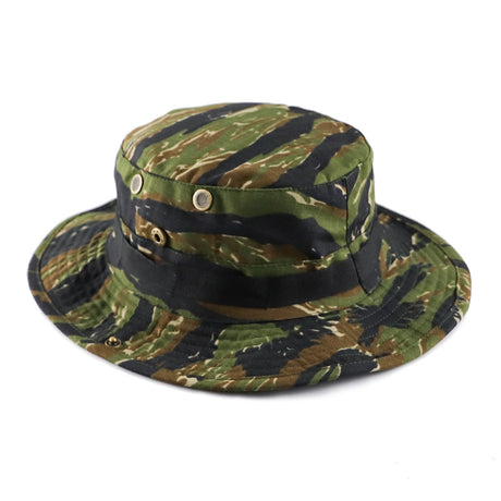 Camouflage Outdoor Round Brim Hat for Hiking