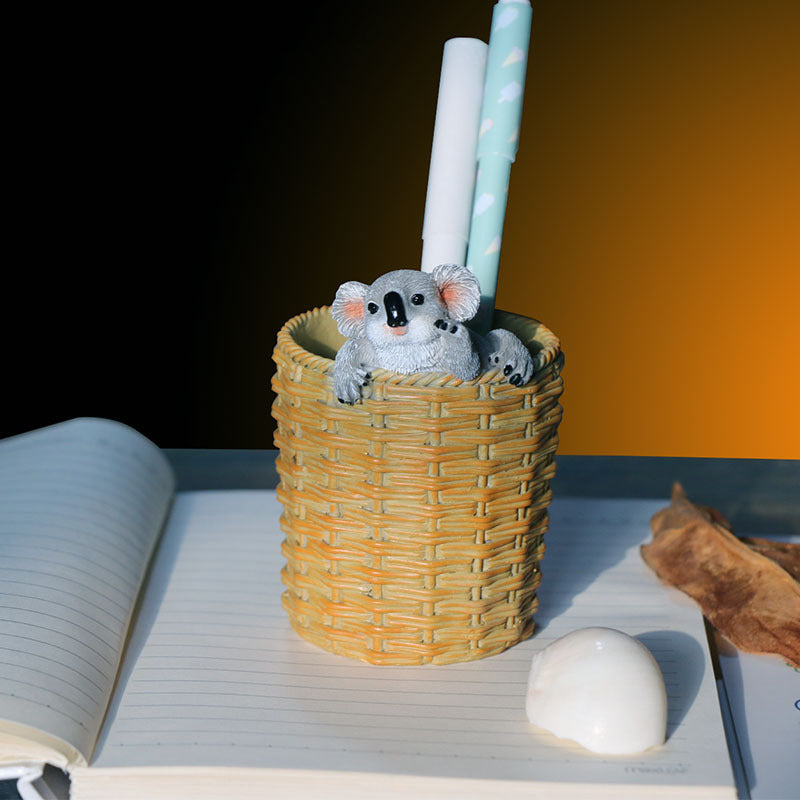 Koala Resin Desk Pen Holder