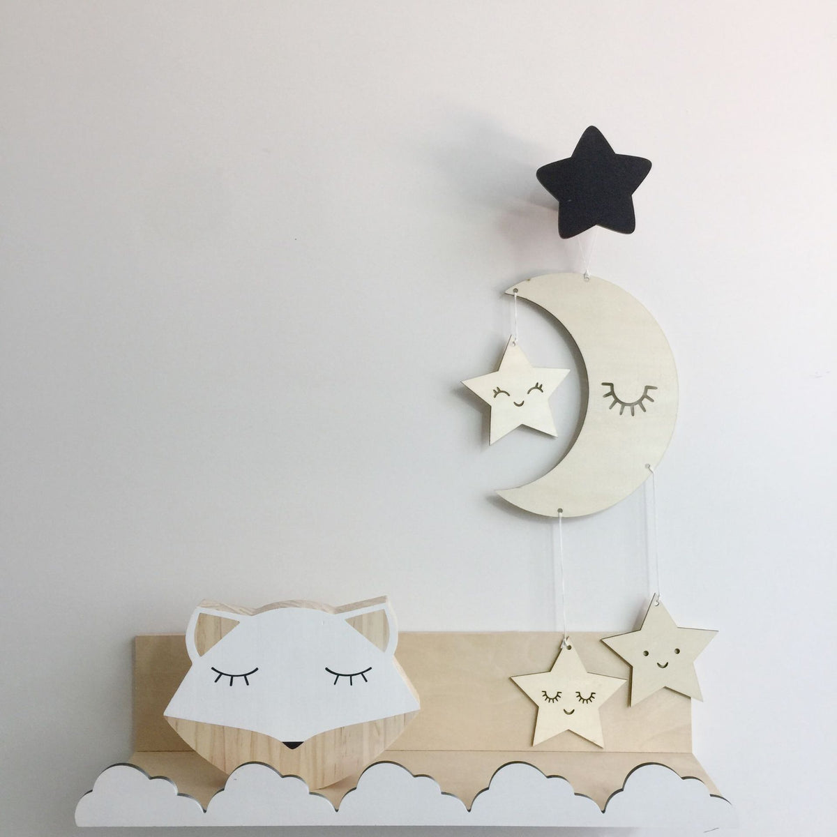 Nordic Home Decor Eyelash Moon Creative Pendant