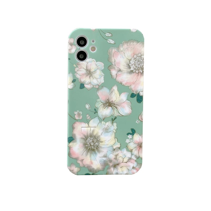 Flower Phone Case with Green Background