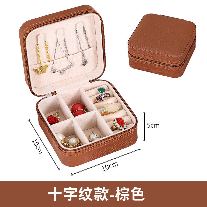 Compact Jewelry Organizer Box for Travel and Storage