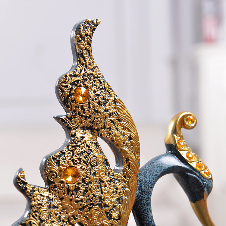 European Couple Swan Home Decor for Weddings and Gifts