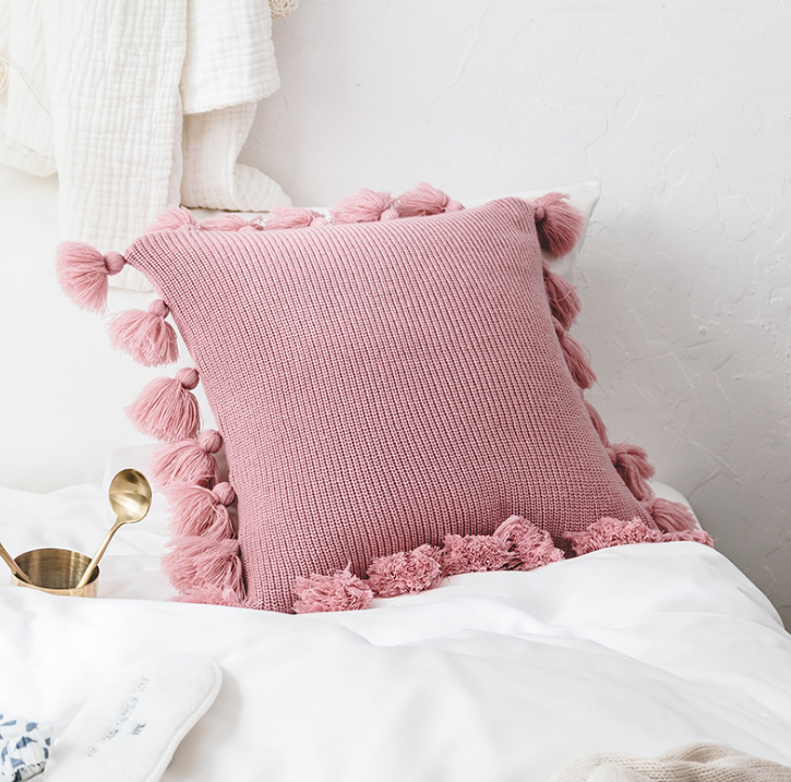 Knitted Lantern Ball Pillow Cover for Home Decor