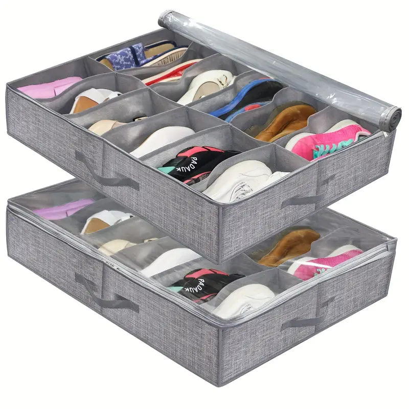 Under Bed Shoe Storage Organizer for 24 Pairs