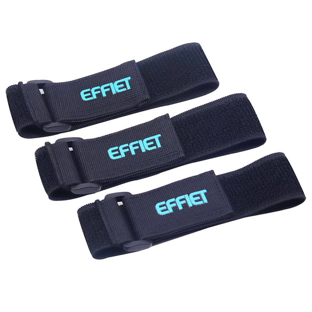 3 Packs Elastic Hook and Loop Cinch Adjustable Straps EFFIET Super Stretch Storage Strap Extension Cord Wrap Magic Securing Cord Organizer for Camping Gear Yoga Mat Knee Pad Strap Replacement