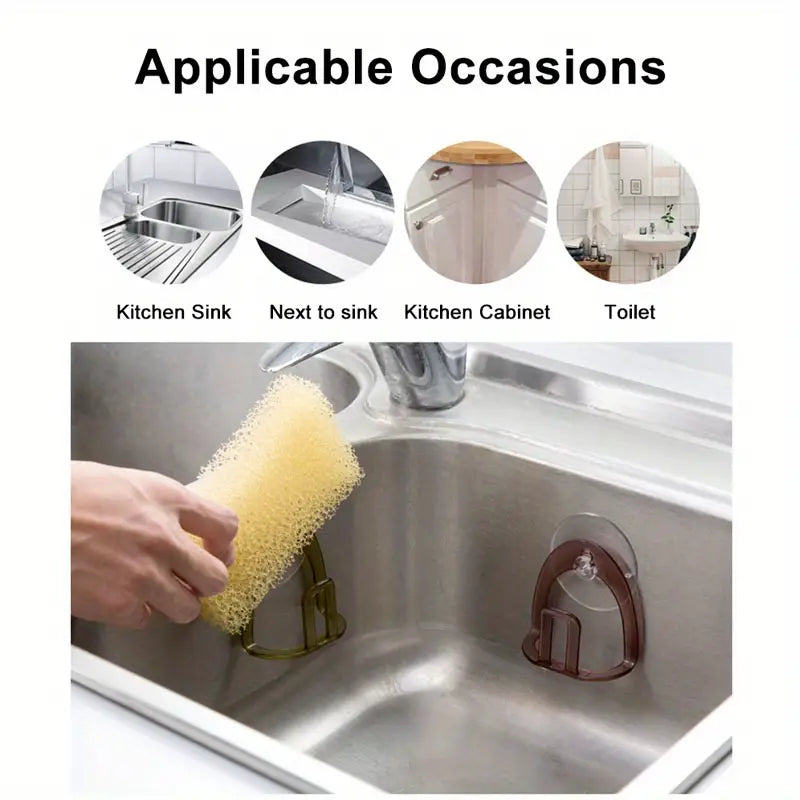 Suction Cup Sponge Rack for Kitchen Storage (1pc)