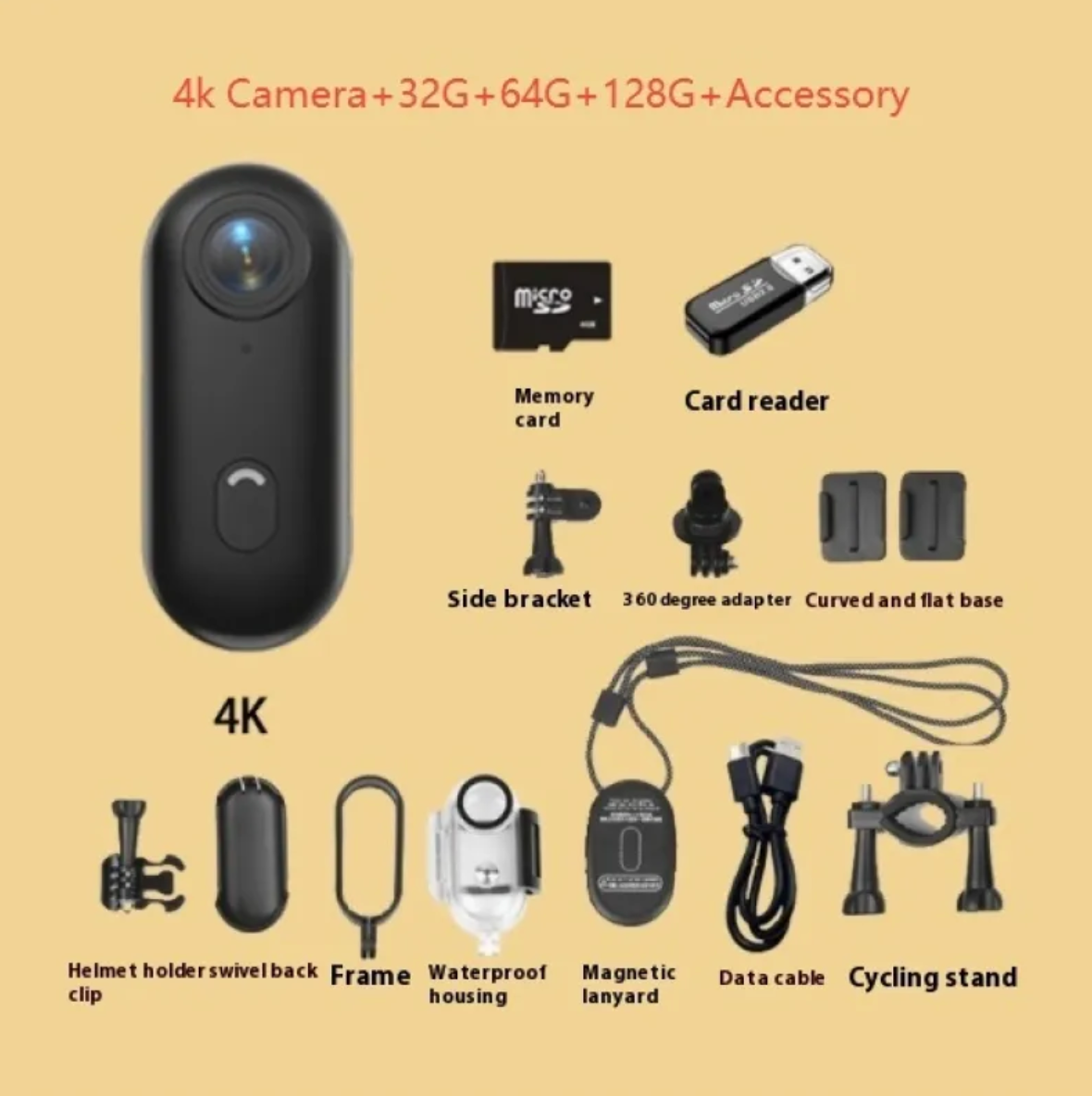 4K/1080P Action Camera Accessory Kit