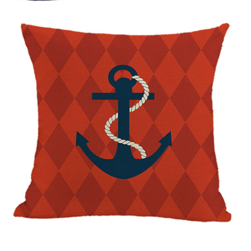 Pirate Ship Pattern Throw Pillow Cover for Home Decor