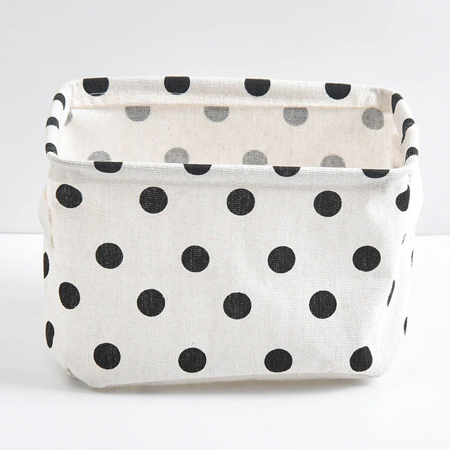 Desktop Storage Basket with Handle for Toys and Stationery